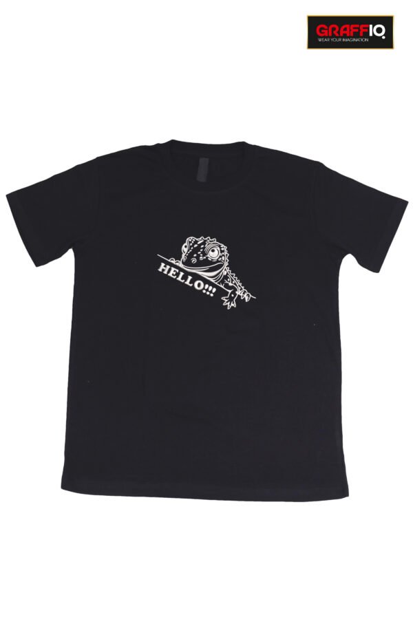 GRAFFIQ CRAZY EMBROIDERY OVERSIZED T-SHIRT (DROP SHOULDER) - LIZARD