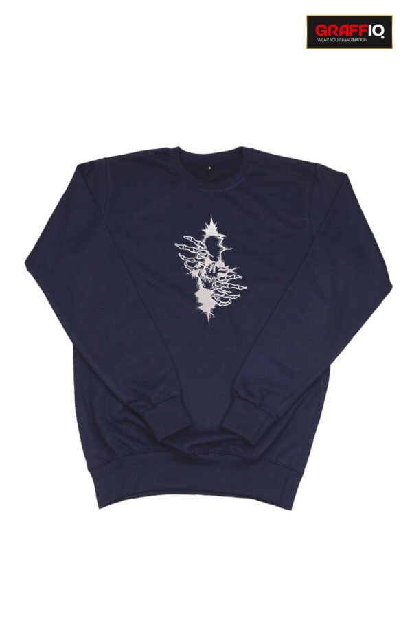 GRAFFIQ CRAZY EMBROIDERY SWEATSHIRT - ARTY SKULL