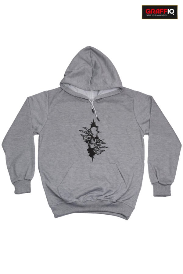 GRAFFIQ CRAZY EMBROIDERY HOODIE - ARTY SKULL
